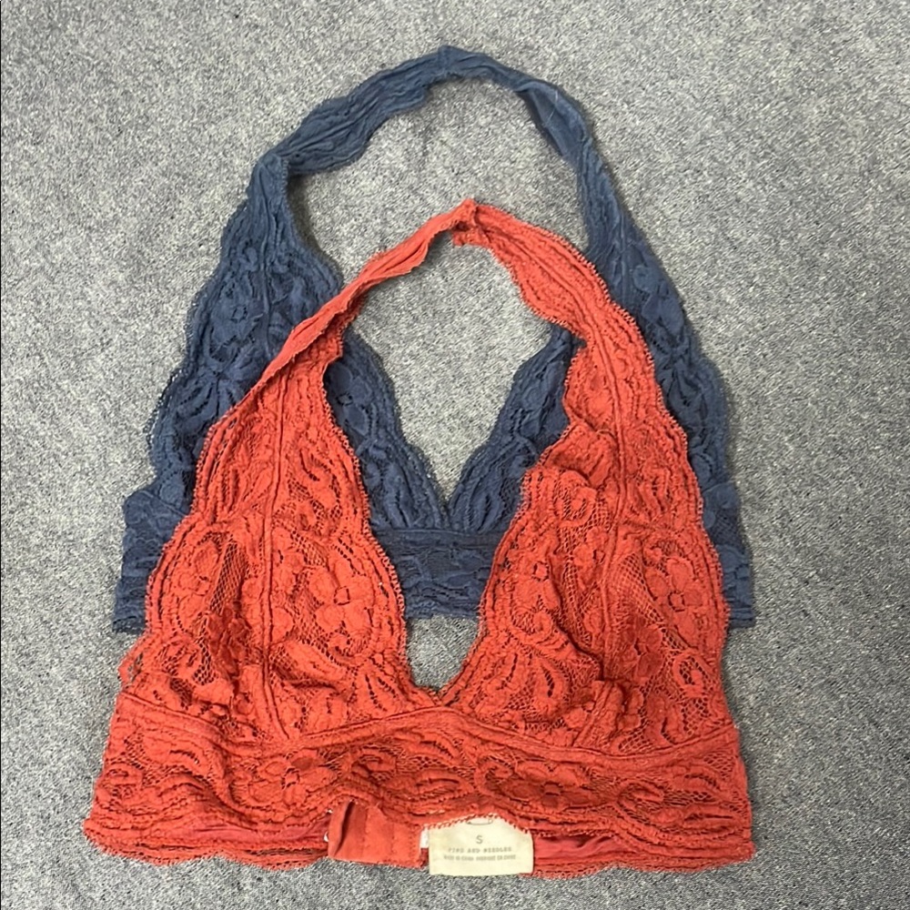 Set of two Urban Outfitters Lace Halter Bralettes